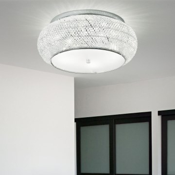 Ideal Lux - Plafon kryształowy PASHA 10xE14/40W/230V śr. 55 chrom błyszczący