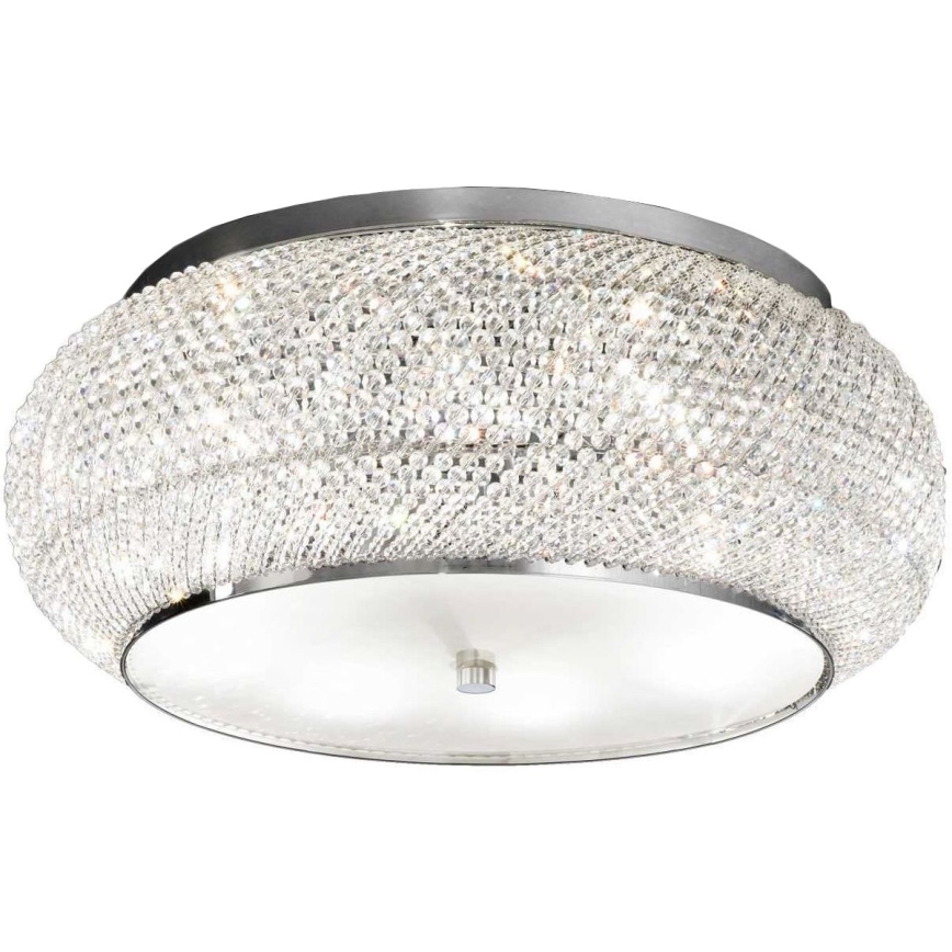 Ideal Lux - Plafon kryształowy PASHA 10xE14/40W/230V śr. 55 chrom błyszczący