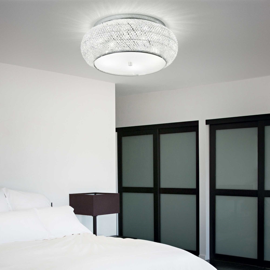 Ideal Lux - Plafon kryształowy PASHA 10xE14/40W/230V śr. 55 chrom błyszczący
