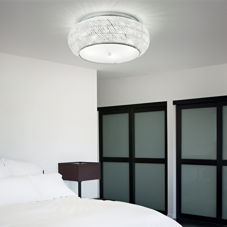 Ideal Lux - Plafon kryształowy PASHA 14xE14/40W/230V śr. 65 chrom błyszczący
