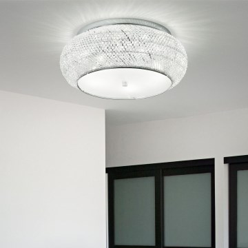 Ideal Lux - Plafon kryształowy PASHA 6xE14/40W/230V śr. 40 cm chrom błyszczący