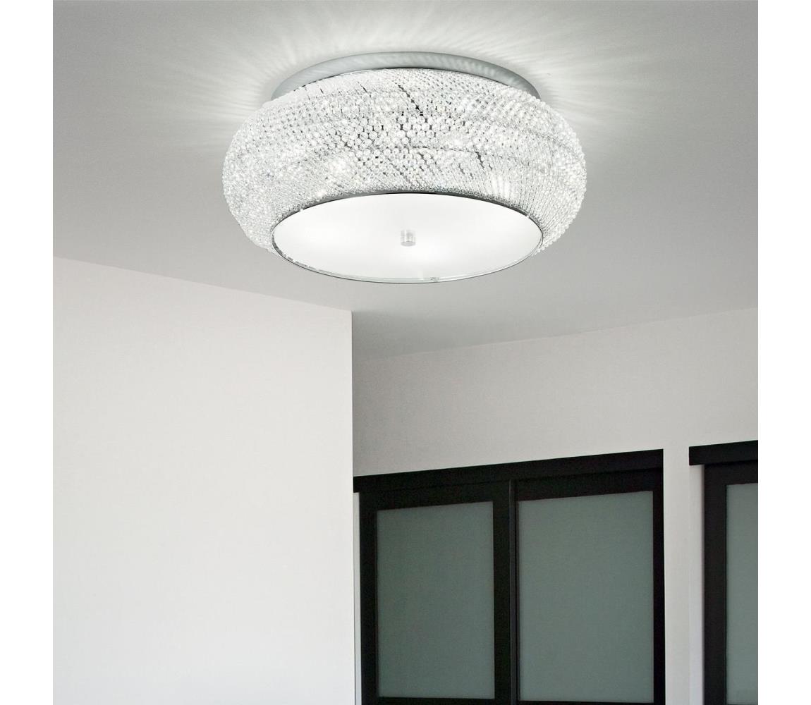 Ideal Lux - Plafon kryształowy PASHA 6xE14/40W/230V śr. 40 cm chrom