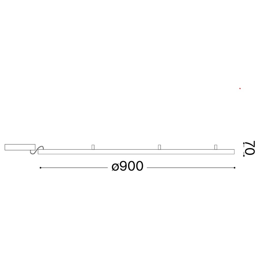 Ideal Lux - Lampa sufitowa LED ORACLE SLIM LED/53W/230V 3000K CRI 90, śr. 90 cm, złota