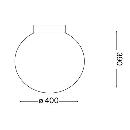 Ideal Lux - Plafon MAPA 1xE27/60W/230V 400 mat.