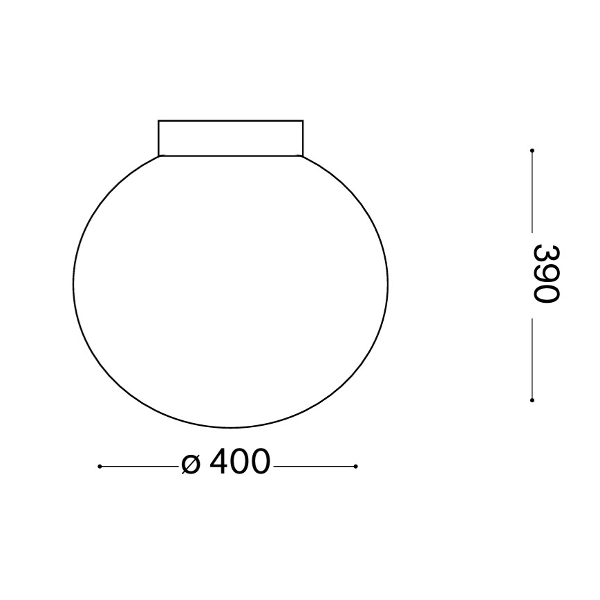 Ideal Lux - Plafon MAPA 1xE27/60W/230V 400 mat.