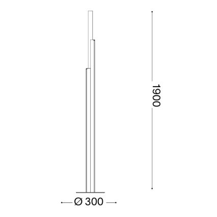 Ideal Lux - ściemnialna lampa stojąca LED DORICA 3xLED/33W/230V CRI 90 biała