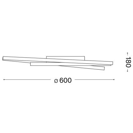 Ideal Lux - ściemnialna oprawa sufitowa LED OZ LED/48W/230V Ø 60 cm CRI 90, biała