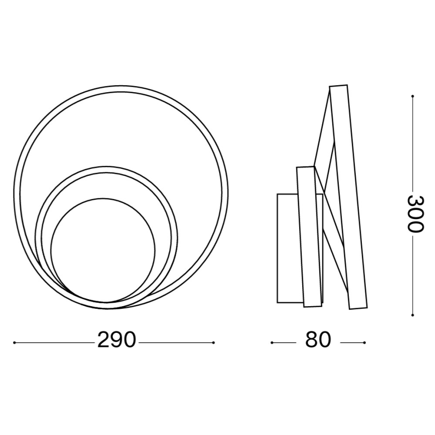 Ideal Lux - ściemnialny kinkiet LED OZ LED/28W/230V CRI 90 biały