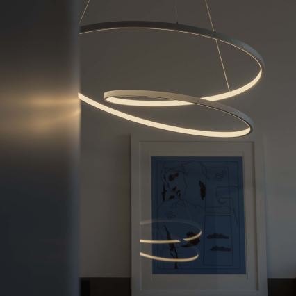Ideal Lux - ściemnialny żyrandol LED na linkach OZ LED/48W/230V śr. 60 cm CRI 90 biały