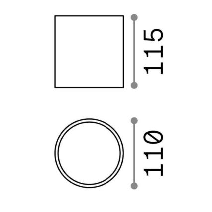 Ideal Lux - Spot łazienkowy GUN 1xGU10/28W/230V IP44 biały