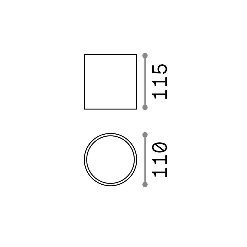 Ideal Lux - Spot łazienkowy GUN 1xGU10/28W/230V IP44 biały