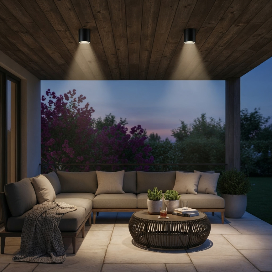 Ideal Lux - Spot łazienkowy GUN 1xGU10/28W/230V IP44 czarny