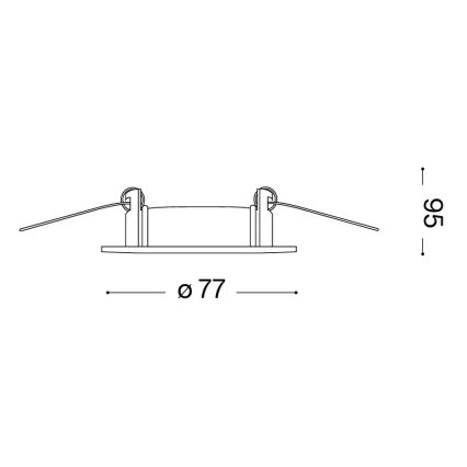 Ideal Lux - ZESTAW 3x oprawa wpuszczana JAZZ 1xGU10/50W/230V śr. 7,7 cm brązowa
