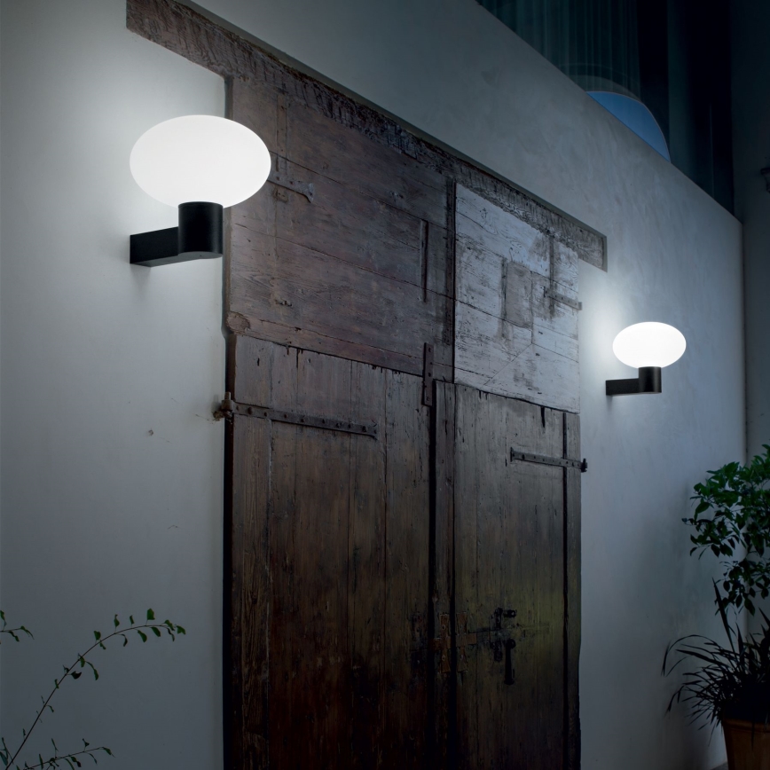 Ideal Lux - Zewnętrzna lampa ścienna CLIO 1xE27/42W/230V IP44 czarna