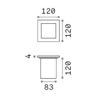 Ideal Lux - Zewnętrzna oprawa najazdowa 1xG9/15W/230V IP54