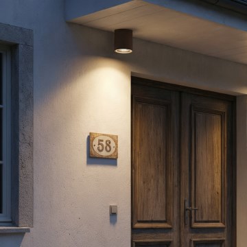 Ideal Lux - Zewnętrzna oprawa punktowa GUN 1xGU10/28W/230V IP55 brązowa