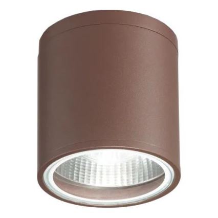 Ideal Lux - Zewnętrzna oprawa punktowa GUN 1xGU10/28W/230V śr. 11 cm IP55 brązowa