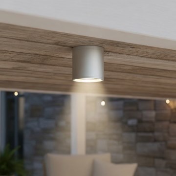 Ideal Lux - Zewnętrzna oprawa punktowa GUN 1xGU10/28W/230V śr. 11 cm IP55 szara