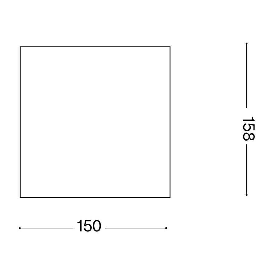Ideal Lux - Zewnętrzna oprawa punktowa TECHO 1xGU10/20W/230V 15x15 cm IP54 antracyt