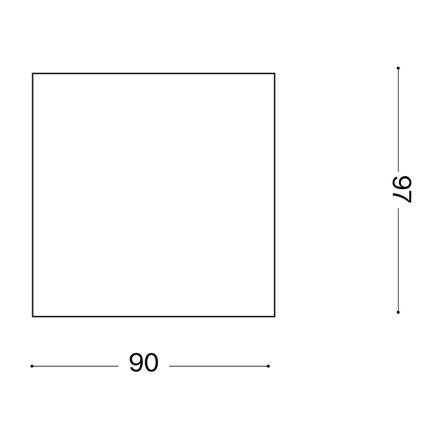 Ideal Lux - Zewnętrzna oprawa punktowa TECHO 1xGU10/20W/230V 9x9 cm IP54 antracyt