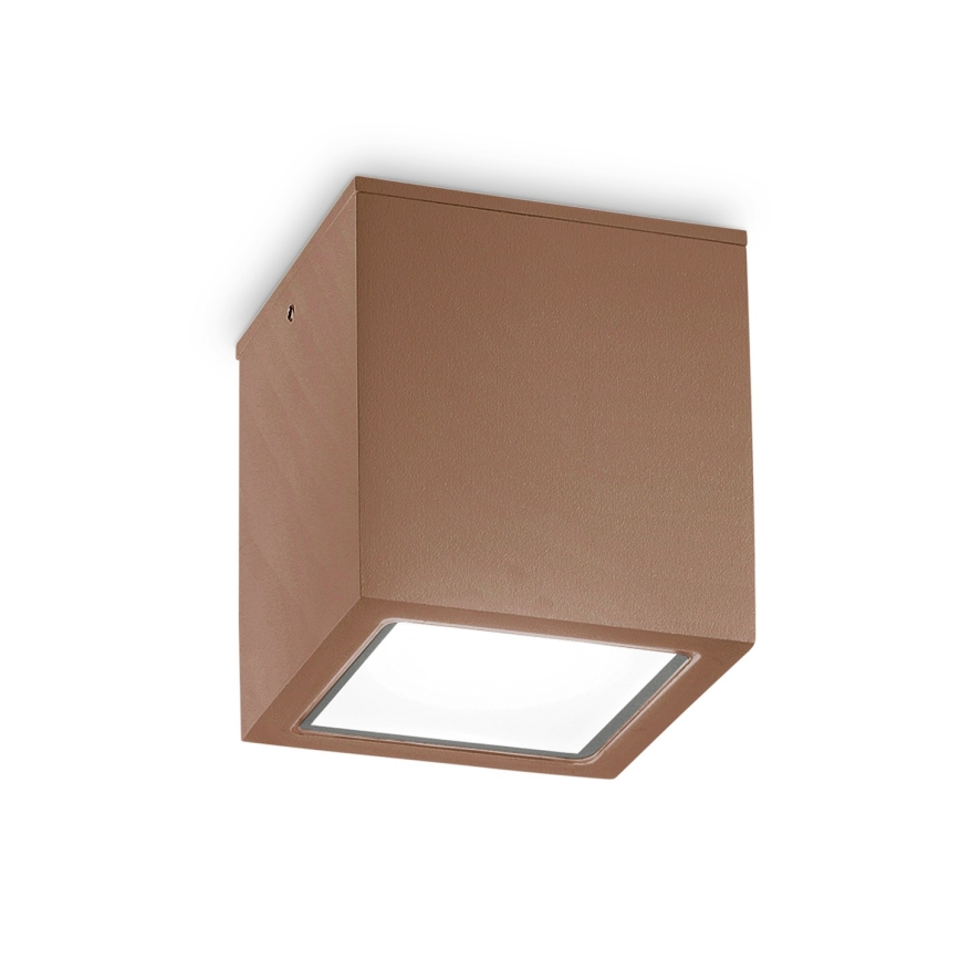Ideal Lux - Zewnętrzna oprawa punktowa TECHO 1xGU10/20W/230V 9x9 cm IP54 brązowa