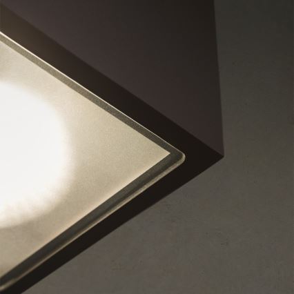 Ideal Lux - Zewnętrzna oprawa punktowa TECHO 1xGU10/20W/230V 9x9 cm IP54 czarna