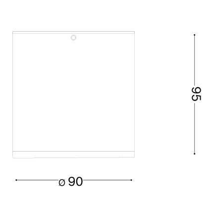 Ideal Lux - Zewnętrzna oprawa punktowa TECHO 1xGU10/20W/230V śr. 9 cm IP54 antracyt