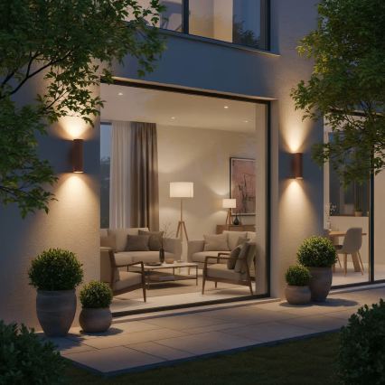 Ideal Lux - Zewnętrzny kinkiet GUN 1xE27/60W/230V 31 cm IP54 brązowy