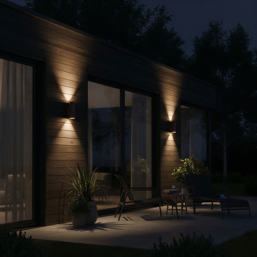 Ideal Lux - Zewnętrzny kinkiet GUN 1xE27/60W/230V 31 cm IP54 brązowy