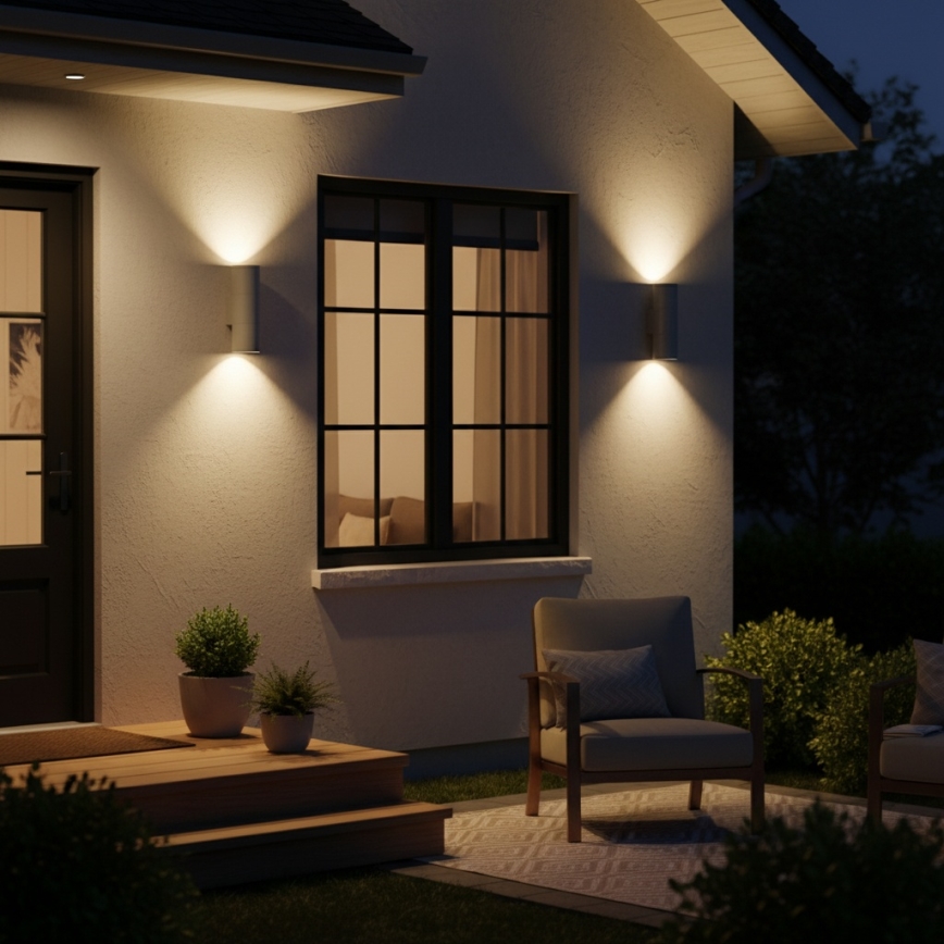 Ideal Lux - Zewnętrzny kinkiet GUN 1xGU10/35W/230V 21 cm IP44 szary