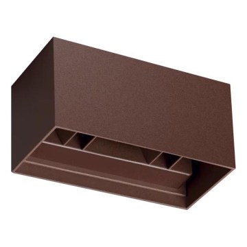 Ideal Lux - Zewnętrzny kinkiet LED ATOM 25W/230V CRI 90 IP54, brązowy