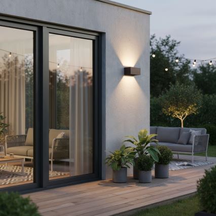 Ideal Lux - Zewnętrzny kinkiet LED ATOM 25W/230V CRI 90 IP54, brązowy