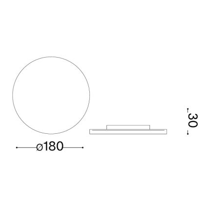 Ideal Lux - Zewnętrzny kinkiet LED PUNTO LED/9W/230V CRI 90 śr. 18 cm IP54 czarny