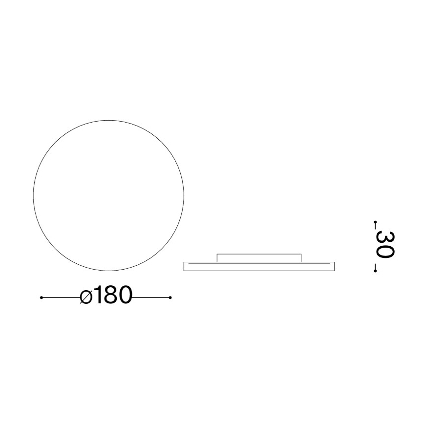 Ideal Lux - Zewnętrzny kinkiet LED PUNTO LED/9W/230V CRI 90 śr. 18 cm IP54 czarny
