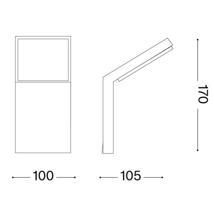 Ideal Lux - Zewnętrzny kinkiet LED STYLE LED/8,5W/230V 3000K CRI 90 IP54 brązowy