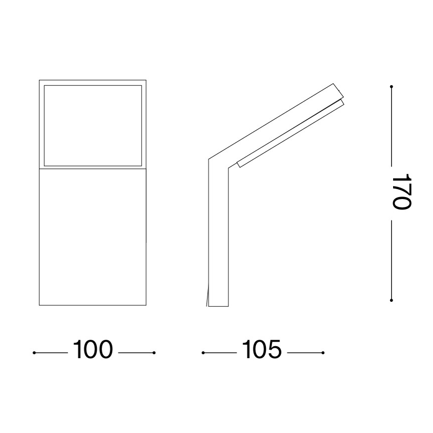 Ideal Lux - Zewnętrzny kinkiet LED STYLE LED/8,5W/230V 3000K CRI 90 IP54 brązowy