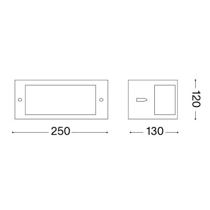 Ideal Lux - Zewnętrzny kinkiet REX 1xE27/60W/230V IP44 brązowy