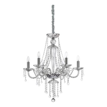 Ideal Lux - Żyrandol kryształowy na łańcuchu AMADEUS 6xE14/40W/230V śr. 67 cm przezroczysty