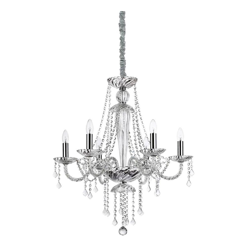 Ideal Lux - Żyrandol kryształowy na łańcuchu AMADEUS 6xE14/40W/230V śr. 67 cm przezroczysty