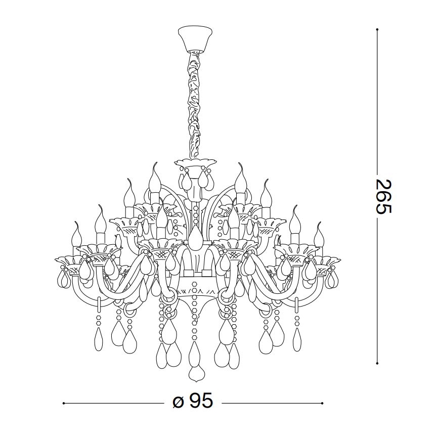 Ideal Lux - Żyrandol kryształowy na łańcuchu COLOSSAL 15xE14/40W/230V śr. 95 cm szary/chrom błyszczący