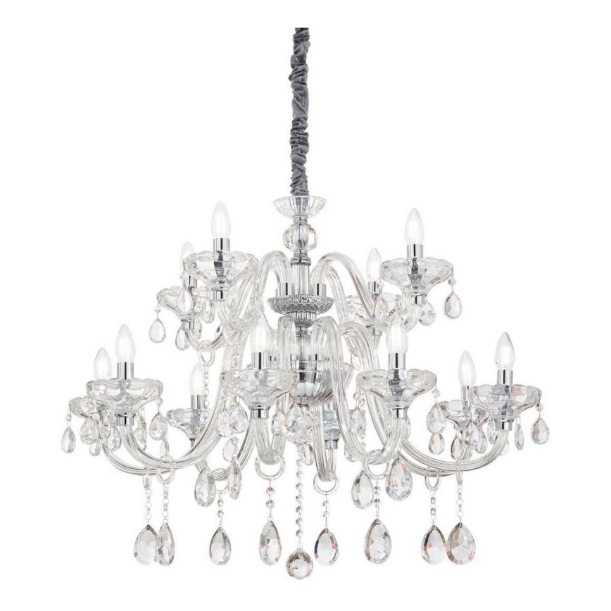 Ideal Lux - Żyrandol kryształowy na łańcuchu CONTINENTAL 12xE14/40W/230V śr. 86 cm przezroczysty