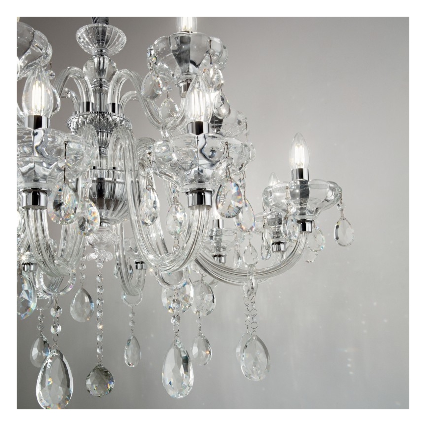 Ideal Lux - Żyrandol kryształowy na łańcuchu CONTINENTAL 12xE14/40W/230V śr. 86 cm przezroczysty