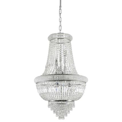 Ideal Lux - Żyrandol kryształowy na łańcuchu DUBAI 10xE14/28W/230V śr. 52 cm chrom błyszczący