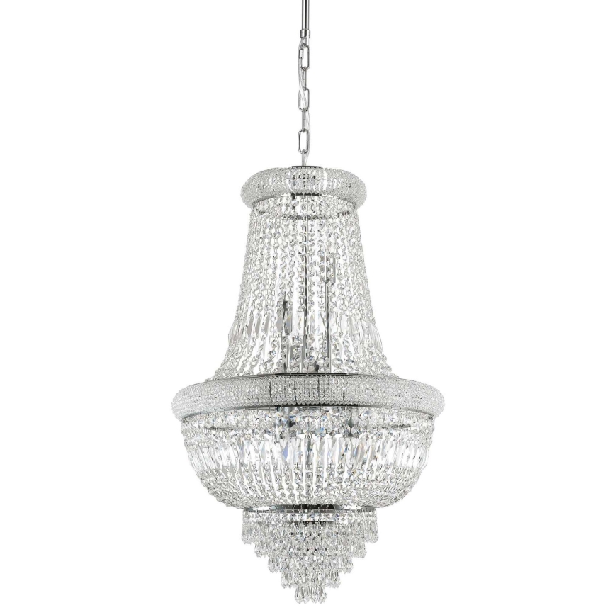 Ideal Lux - Żyrandol kryształowy na łańcuchu DUBAI 10xE14/28W/230V śr. 52 cm chrom błyszczący