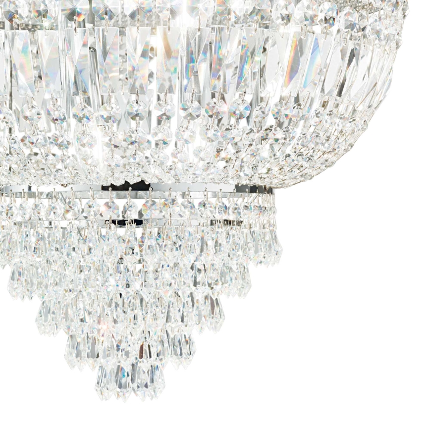 Ideal Lux - Żyrandol kryształowy na łańcuchu DUBAI 10xE14/28W/230V śr. 52 cm chrom błyszczący