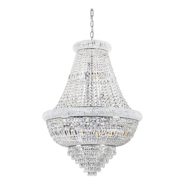 Ideal Lux - Żyrandol kryształowy na łańcuchu DUBAI 24xE14/28W/230V śr. 80 cm chrom błyszczący
