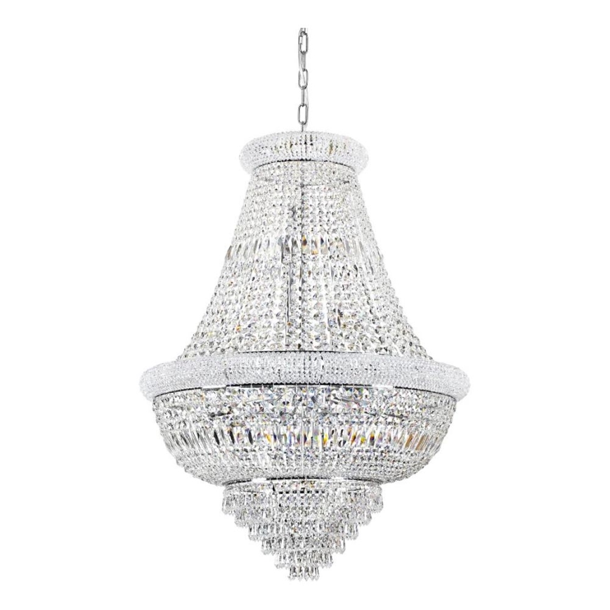 Ideal Lux - Żyrandol kryształowy na łańcuchu DUBAI 24xE14/28W/230V śr. 80 cm chrom błyszczący