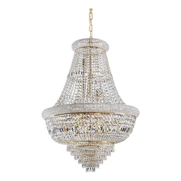 Ideal Lux - Żyrandol kryształowy na łańcuchu DUBAI 24xE14/28W/230V śr. 80 cm złoty