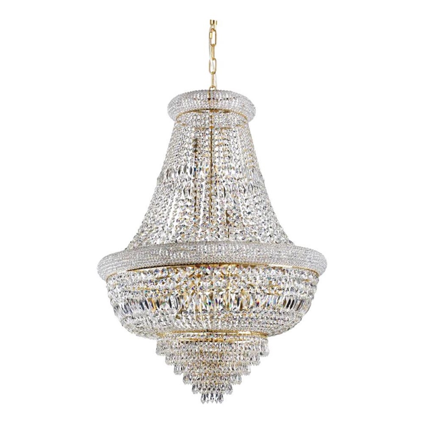Ideal Lux - Żyrandol kryształowy na łańcuchu DUBAI 24xE14/28W/230V śr. 80 cm złoty