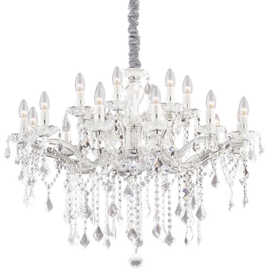 Ideal Lux - Żyrandol kryształowy na łańcuchu FLORIAN 18xE14/40W/230V śr. 86 cm przezroczysty